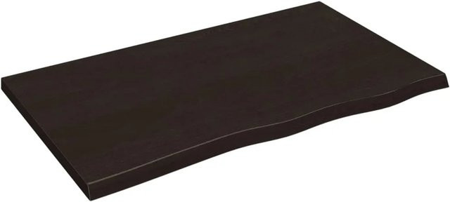vidaXL Waschtischplatte aus Eichenholz in Grau, B/T/H: 100 x 60 x 4 cm - Bild 1