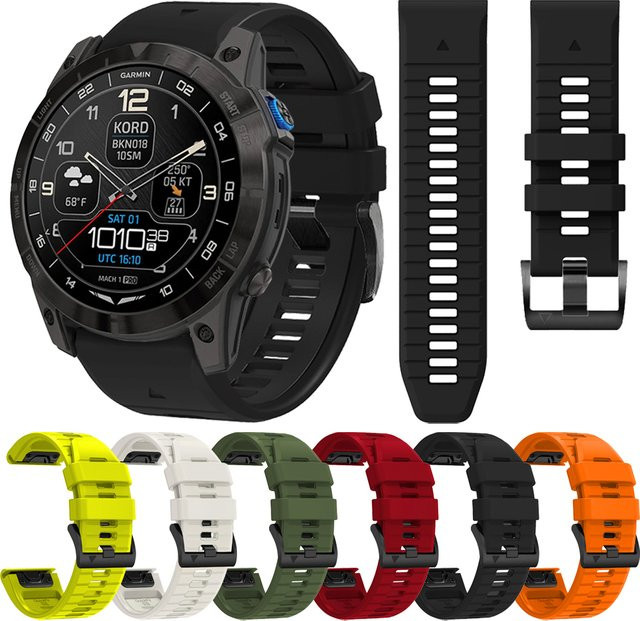 QuickFit Uhrenarmband Silikon, Schwarz, Unisex - Bild 1