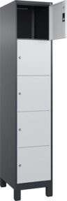 C+P Schließfachschrank Classic PLUS mit Füßen, 1 Abteil, Farbe: Anthrazit/Lichtgrau, H x B x T: 195 x 40 x 50 cm - Bild 1