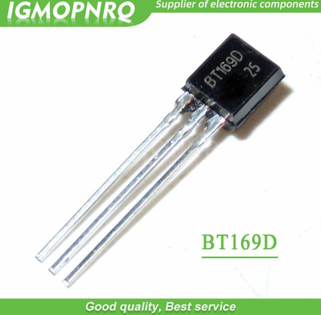 100 Stück BT169D Triacs Thyristor SCR 400V 9A in Schwarz (SOT-223/TO-92) - Bild 1