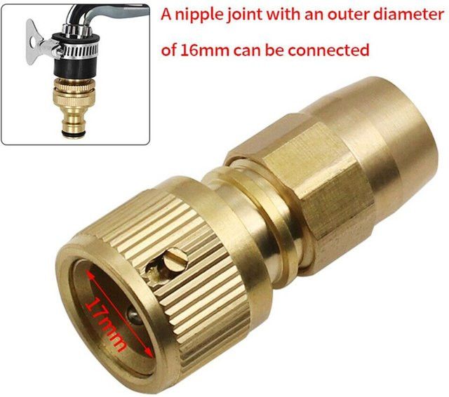 VIBRATITE Schnellstecker Adapter aus Kupfer für Gartenbewässerung und Schlauchreparatur - Bild 1
