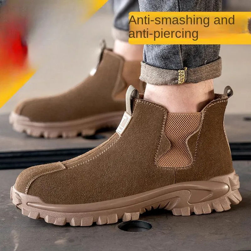 Avant-garde Arbeitsschutzschuhe für Herren, bruch- und durchtrittsichere Sicherheitsschuhe in Braun, Größe 46 - Bild 2