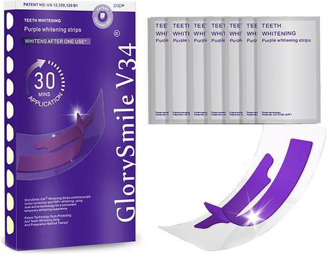GlorySmile Zahnaufhellungsstreifen, Lila, Unisex - Bild 1
