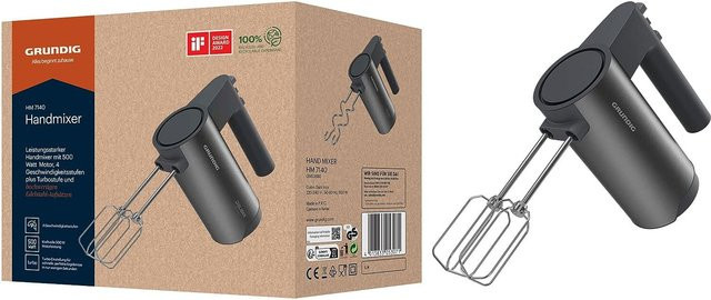 Grundig Handmixer Delisia Novus HM 7140 in Schwarz und Anthrazit - Bild 2