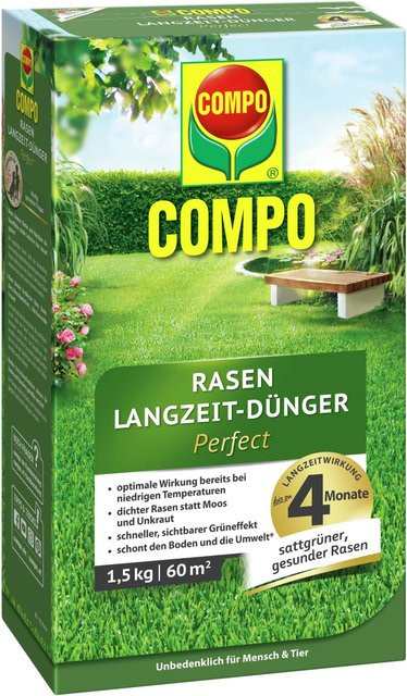 Compo Rasen Langzeit-Dünger Perfect mit 1,5 kg Füllmenge - Bild 1