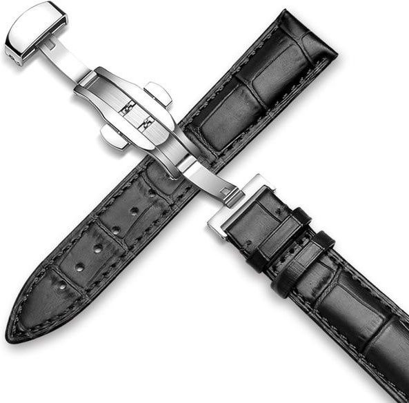 Uhrenarmband Kalbsleder, Schwarz, Herren - Bild 1