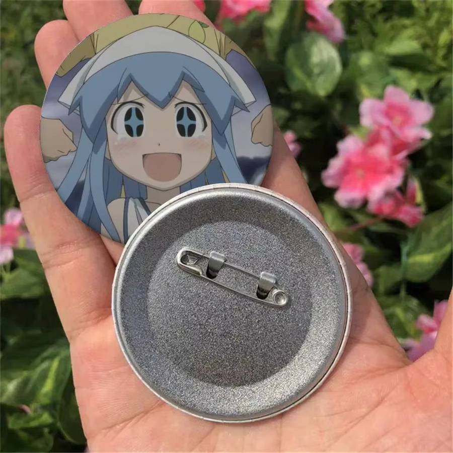 Brosche Ika Musume Anime Tintenfisch-Mädchen, Runde Cosplay-Pins - Bild 2