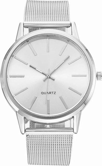 Armbanduhr Damen, Quarz, Edelstahl, Silber, Grau, Milanaise - Bild 1