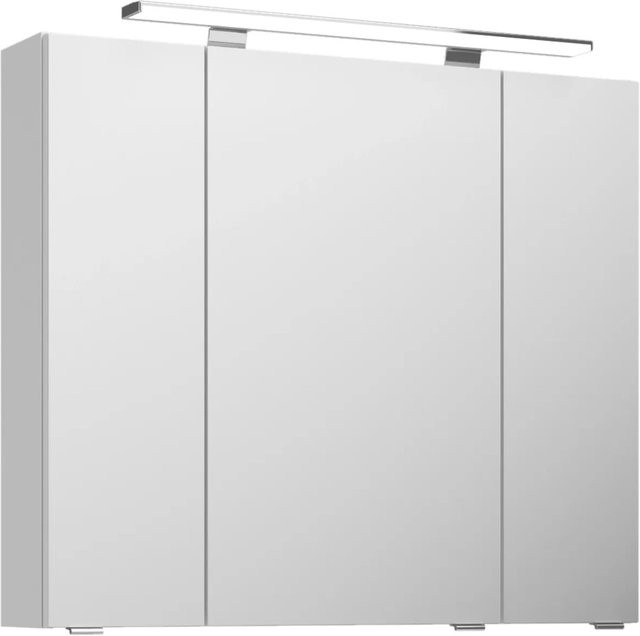 Pelipal Spiegelschrank Serie 4010 Weiß Glänzend mit Soft-Close-Türen und Regalböden, Breite: 80 cm - Bild 1