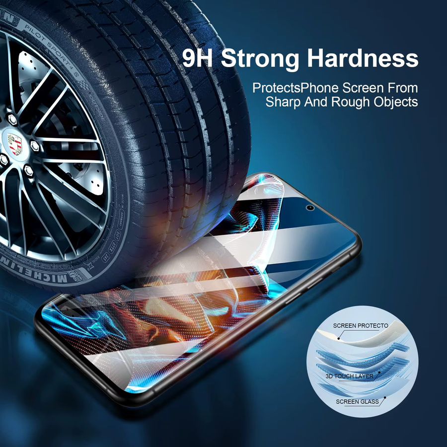 2/4er Set Gehärtetes Glas Display Schutzfolie für Xiaomi Poco F6 Pro F5 F4 GT X7 X6 Pro X5 X4 GT X3 NFC M6 4G 5G C65 in Transparent - Bild 3