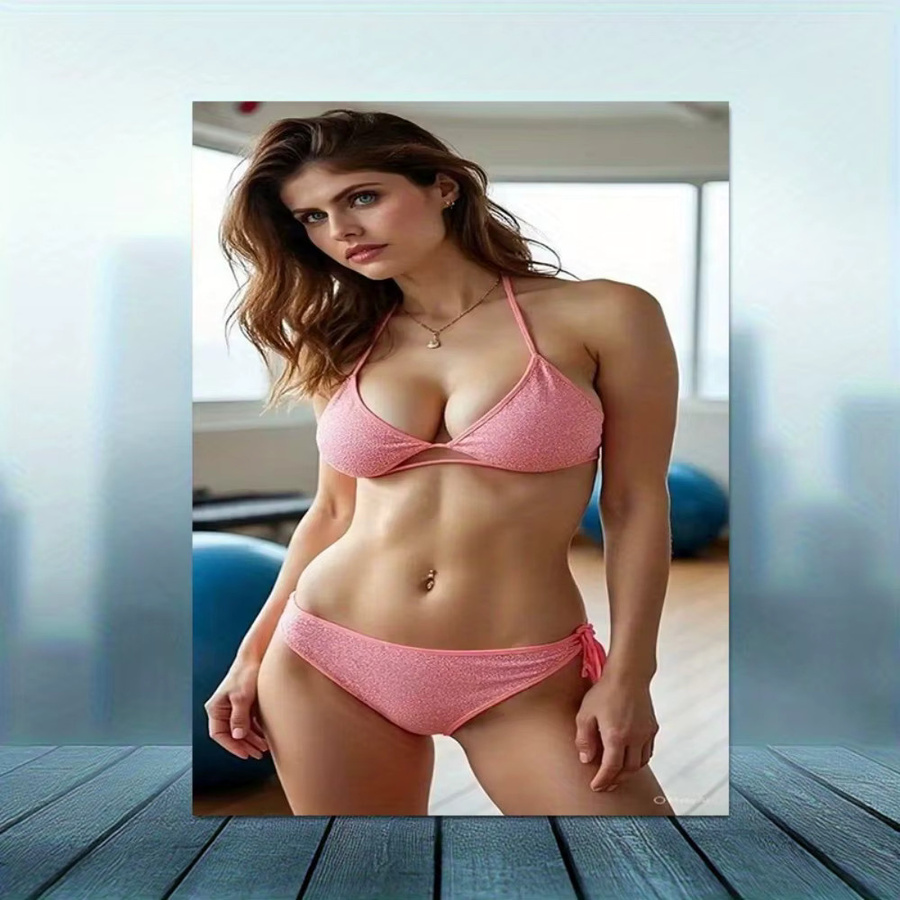 CIFBUY Wandkunstdruck mit Bikini-Strand-Motiv in Pink, Leinwand-Wanddekoration für dein Wohnzimmer, Breite: 30,48 cm, Höhe: 45,72 cm - Bild 4