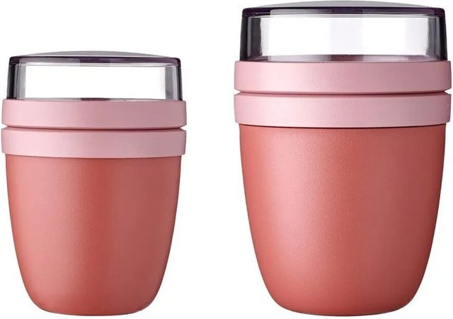 Mepal Ellipse Lunchpot Set 2-teilig in Vivid Mauve mit Unterteilungen, mikrowellen- und spülmaschinenfest - Bild 1