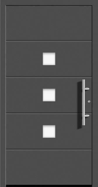 Aluminium-Haustür Splendoor Moderno in Anthrazit Metallic, Anschlag Rechts, B: 110 cm, H: 210 cm - Bild 1