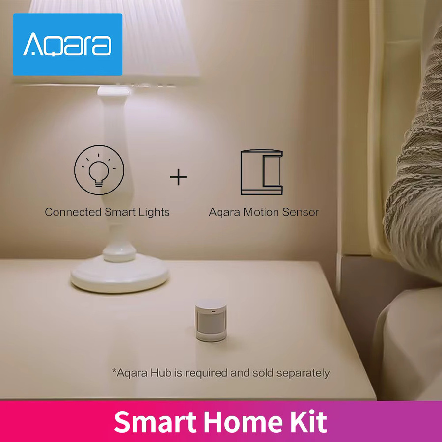 Aqara Smart Home Kit mit Zigbee Gateway Hub M1S, drahtlosem Schalter, Lampe, Tür- und Bewegungstemperatursensor in Weiß für Mi Home und Apple HomeKit - Bild 2