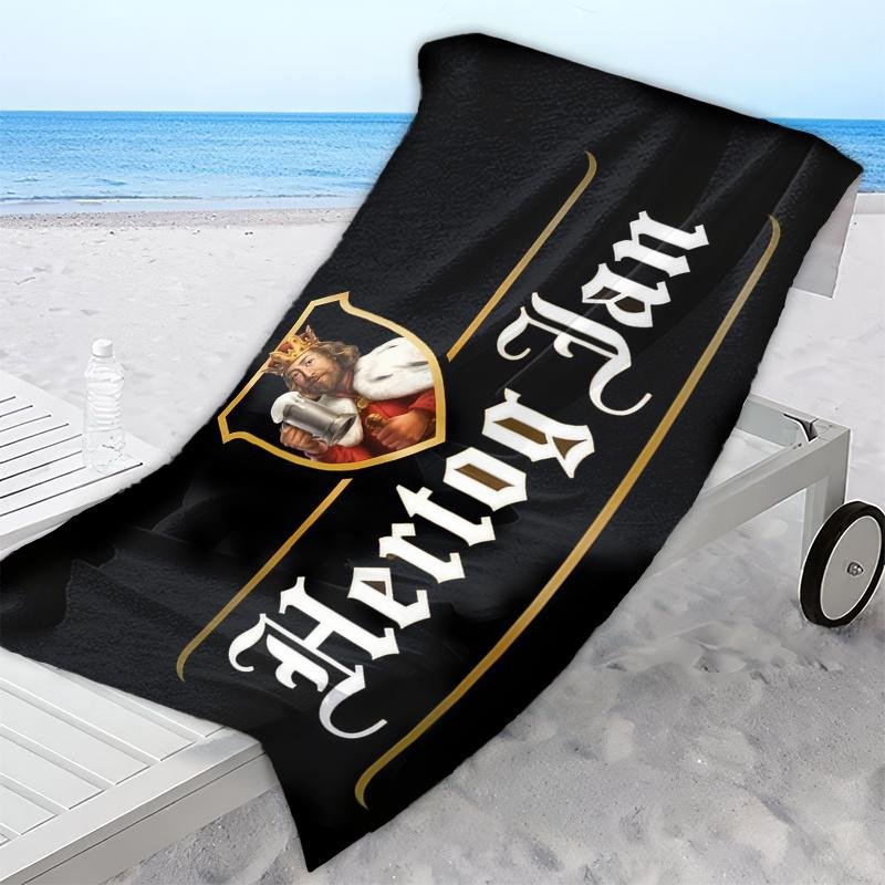 Hertog Jan Strandtuch aus Polyester, Schwarz, B/H: 50 x 100 cm - Bild 3