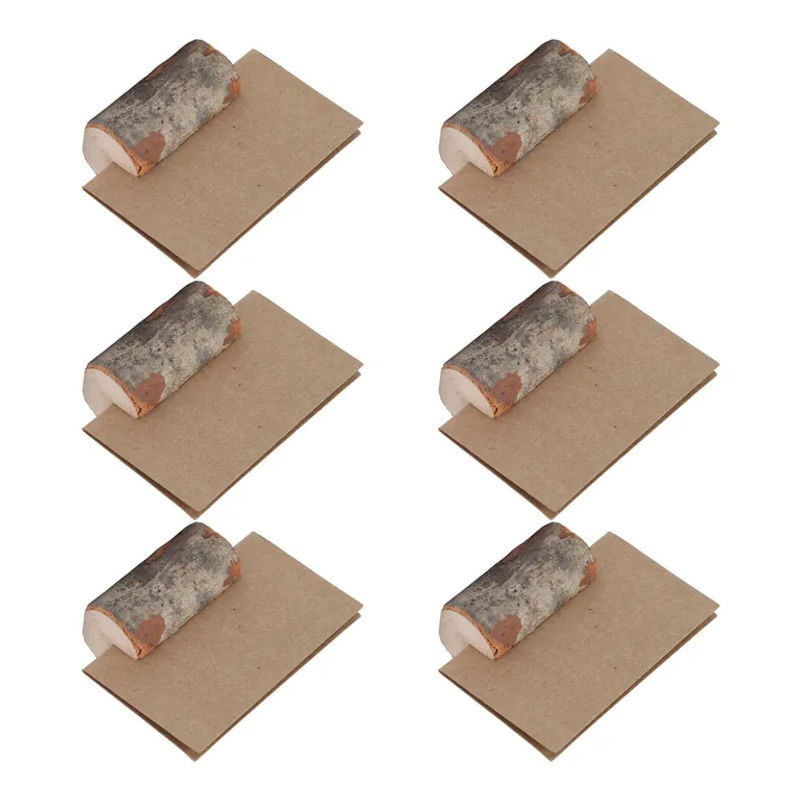 OutsideWorld 10er Set Dekorative Runde Holz-Notizhalter mit Kraftpapier-Karten in Braun für Hochzeiten und Büro - Bild 7