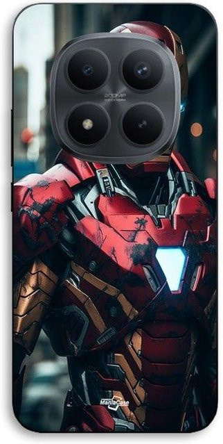 Handyhülle MANIACASE für Xiaomi Redmi Note 15 Pro 5G aus Silikon TPU mit Iron Man Combat Motiv in Schwarz und Multicolour - Bild 1