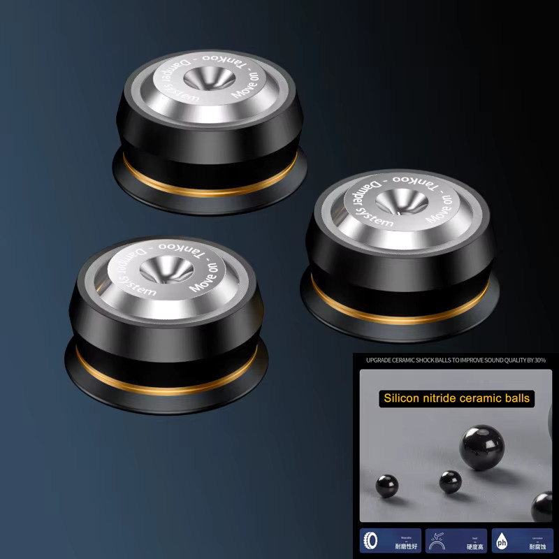 MUSIKKEN Siliziumnitrid-Keramikkugel Audio-Isolationsfüße zur Stoßdämpfung für Lautsprecher, Subwoofer und HIFI-Komponenten - Bild 4