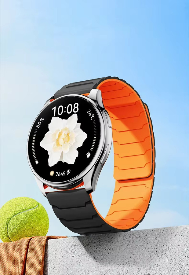 Uhrenarmband Silikon, Magnetisch, für Samsung Galaxy Watch, Huawei Watch GT5/4/3Pro - Bild 1