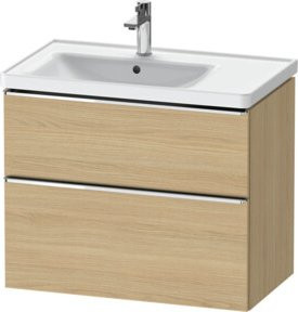 Duravit Waschtischunterschrank D-Neo in Eiche Natur, Wandhängend, B: 78,4 cm, T: 45,2 cm, H: 62,5 cm - Bild 1
