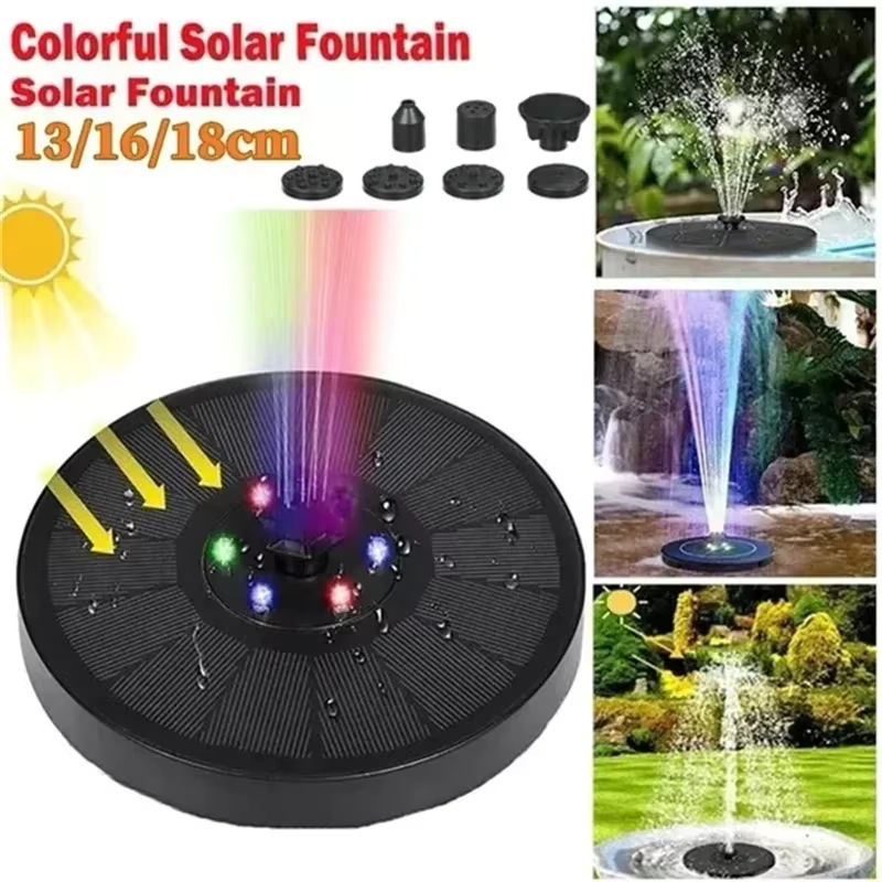 Solar Brunnenpumpe Set mit Solarpanel für Garten und Vogelbad in Multicolor - Bild 2