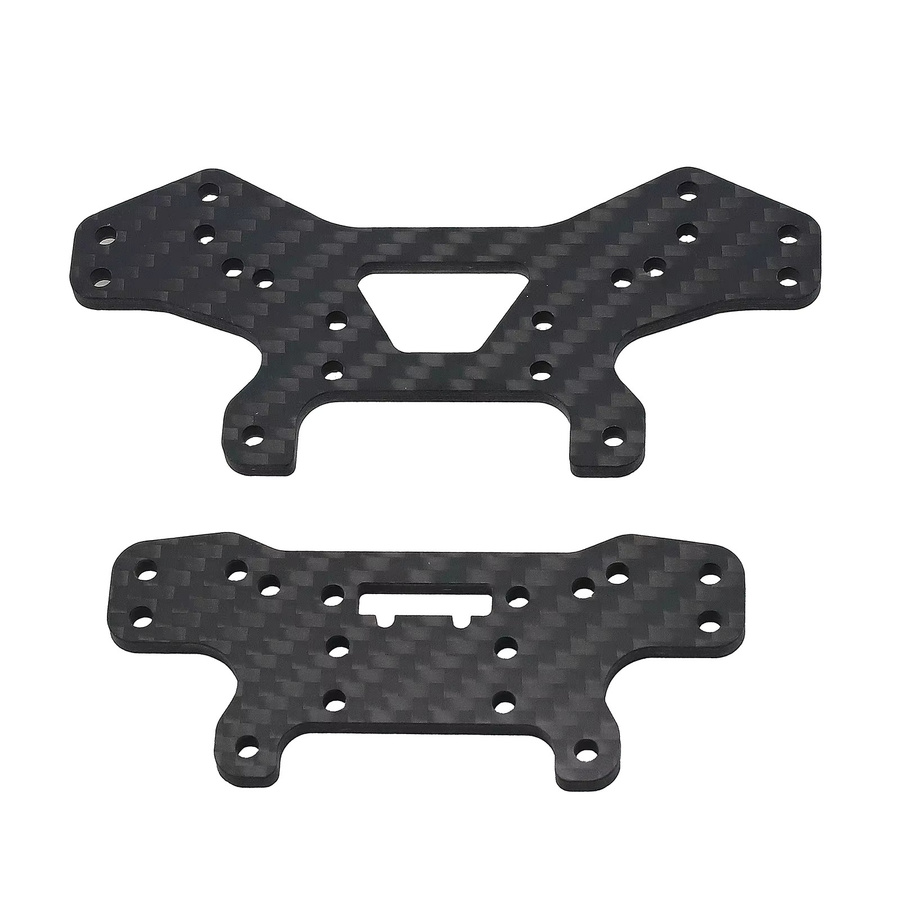 MJX Carbon Fiber Shock Tower Plate Upgrade Kit, Stützstruktur, vorne und hinten - Bild 4