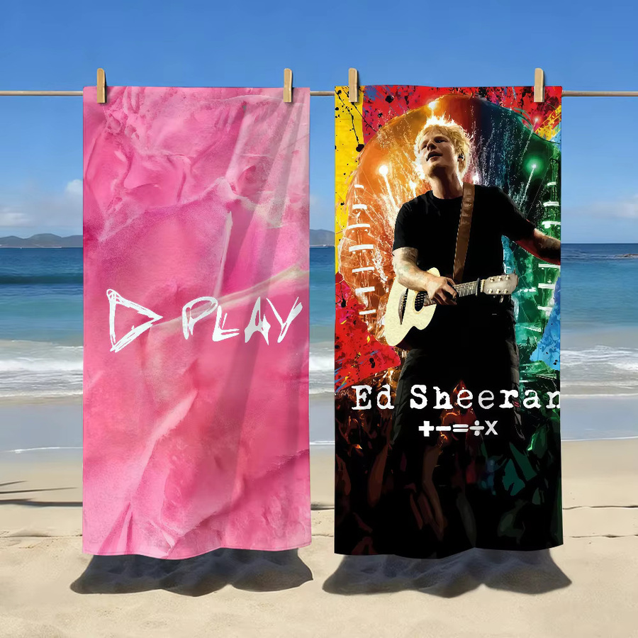Singer E-Ed Sheeran Play Towel sandfreies Strandtuch für Sport, Reise und Camping - Bild 3