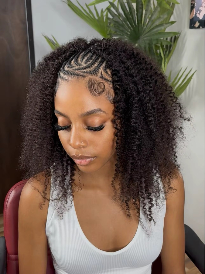 wowangel Afro Kinky Curly Crochet Echthaarverlängerungen, enge lockige Feder Häkeln Echthaarverlängerungen - Bild 6
