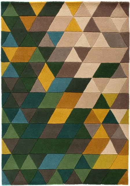 Flair Rugs Wollteppich Prism Mehrfarbig Geometrisch Handgetuftcht B: 120 cm, T: 170 cm - Bild 1