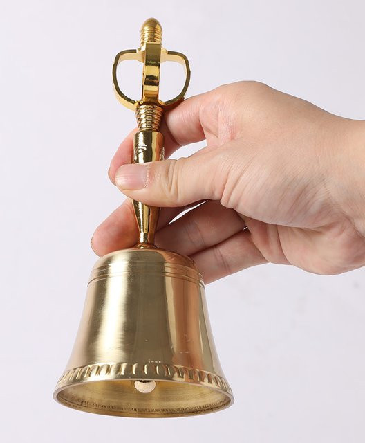 Shiplies Tibetisch-buddhistisches Meditationsglocken-Set mit Dorje in Gold - Bild 1