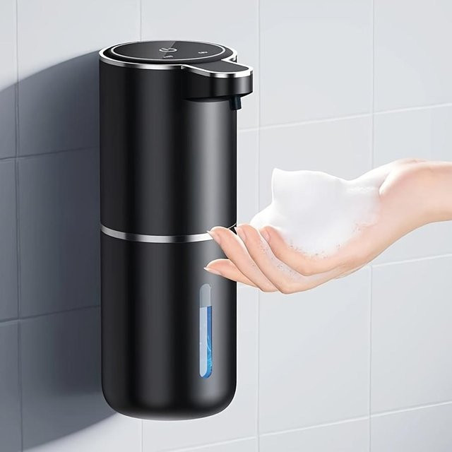 Mango Event Automatischer Sensor Seifenspender für Schaumseife zur Wandmontage, Schwarz, 380 ml - Bild 1