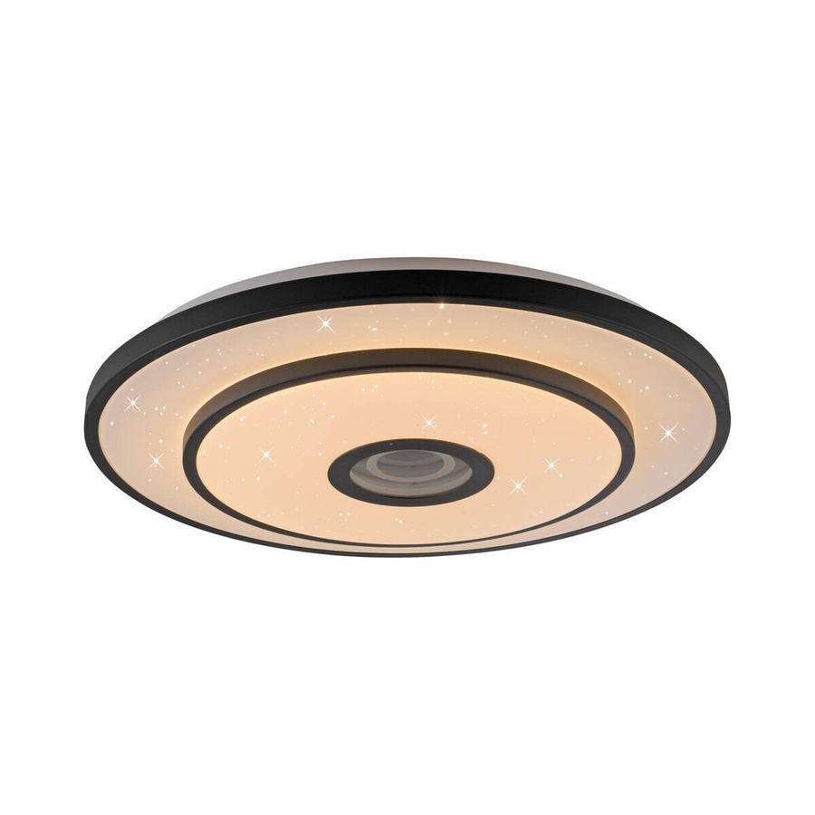 Just Light LED-Deckenleuchte Turanus modern rund in Schwarz, Höhe: 7,5 cm, Durchmesser: 50 cm - Bild 2