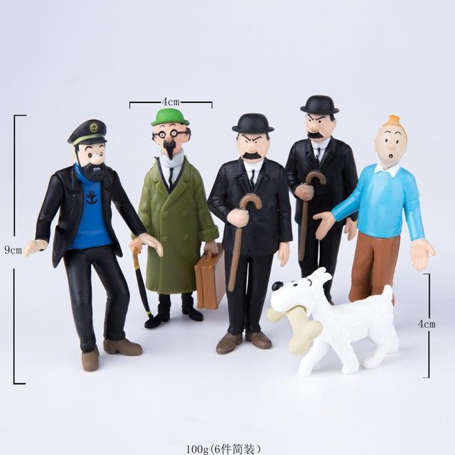 Yiran toy 1 Tim und Struppi Figuren 6-teiliges Set bunt/mehrfarbig - Bild 1