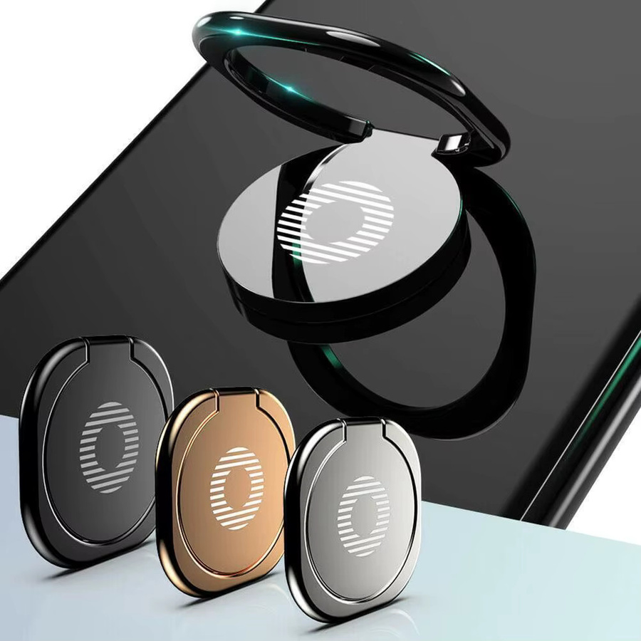 4er-Set QGhappy Handy-Fingerringhalter für iPhone 17 16 15 in Silber, Metallring-Aufkleber mit 360 Grad Rotationsständer und Klapphalterung für Desktop-Nutzung - Bild 2
