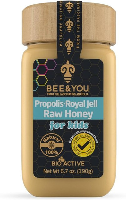 BeeandYou Natural Propolis Gelée Royale Rohhonig für Kinder 190 g - Bild 1