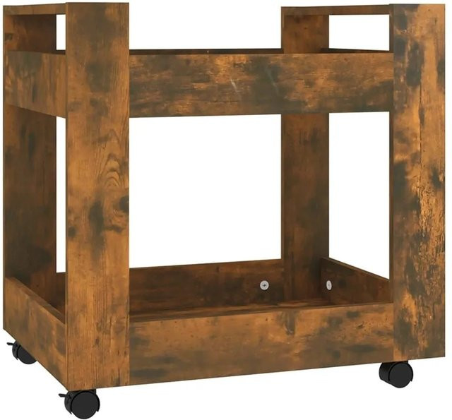 vidaXL Bürowagen in Räuchereiche mit Rollen, B/T/H: 60 x 45 x 60 cm - Bild 1