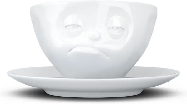 Kaffeetasse mit Untertasse Fiftyeight Products Verpennt Weiß 200 ml - Bild 1