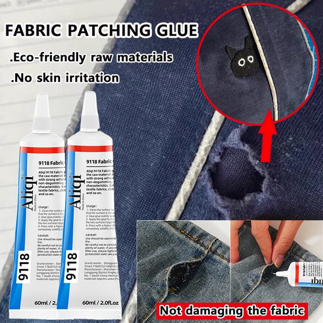 Wasserfester Mehrzweck-Kleber für Textilien und Kleidung zur permanenten Reparatur von Stoffen und Nähten, Weiß, 15 ml oder 60 ml - Bild 1