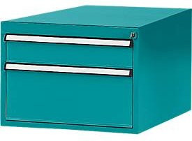 Manuflex Schubladen-Unterbauten für Werkbank Profi, Farbe: Wasserblau, Tiefe: 70 cm - Bild 1