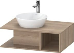 Duravit Waschtischunterschrank D-Neo, Wandhängend, Braun, B: 80 cm, T: 55 cm, H: 26 cm - Bild 1