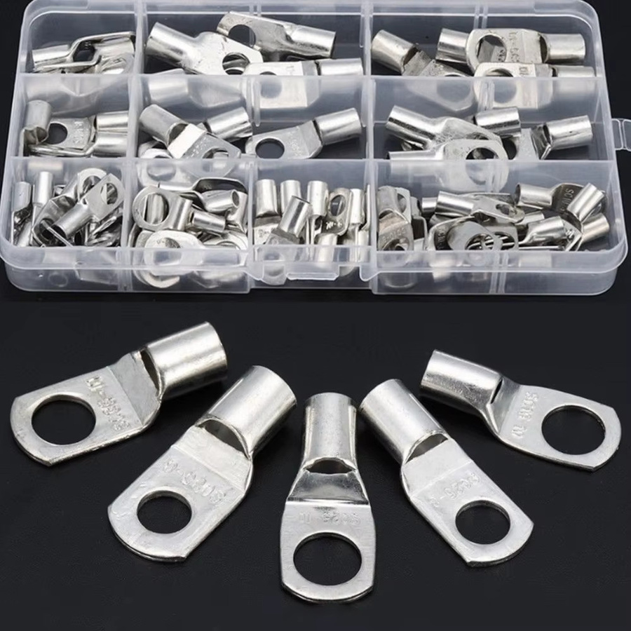 ELECAPITAL SC6-25 Kupfer-Stecker Set, 60 Stück, Gold, Spannungsklemmen-Stecker für blanke Kabel - Bild 2
