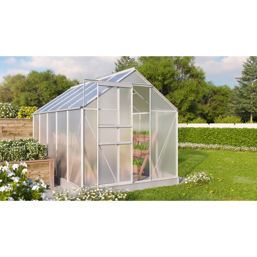Vitavia Gewächshaus Comet 6200 HKP mit Alu Vorzugsset in Silber und transparenten Polycarbonat-Platten - Bild 2