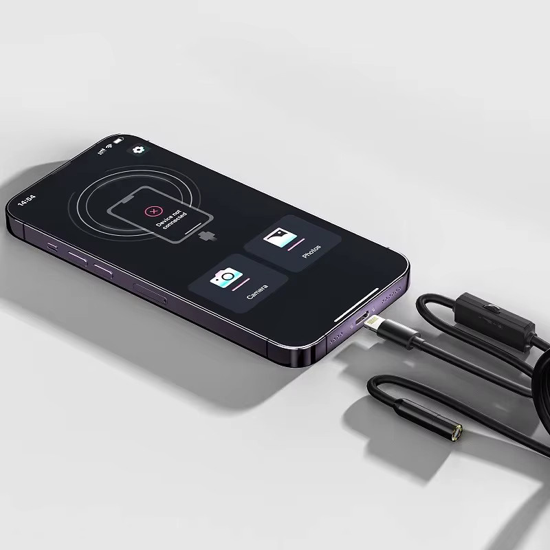 XinFe High-Definition Endoskop Boreskop Kamera mit 960P Auflösung und Hakenmagnet für iPhone, iPad und Android in Schwarz, Durchmesser: 5,5 mm oder 8 mm - Bild 6