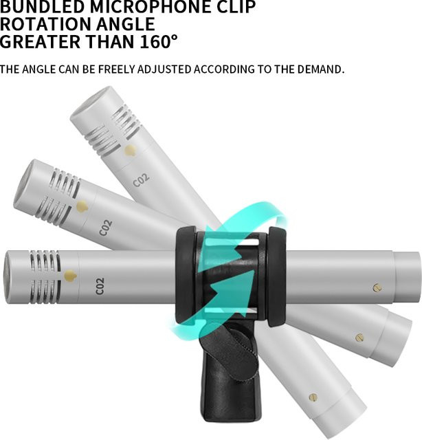 LexiNova MIC Clip 2-teiliges Set aus Kunststoff in Schwarz für C02-Mikrofone - Bild 1