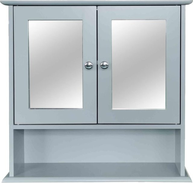 HTI-Line Spiegelschrank Sarah in Grau mit 2 Türen und Regalböden für dein Badezimmer - Bild 1