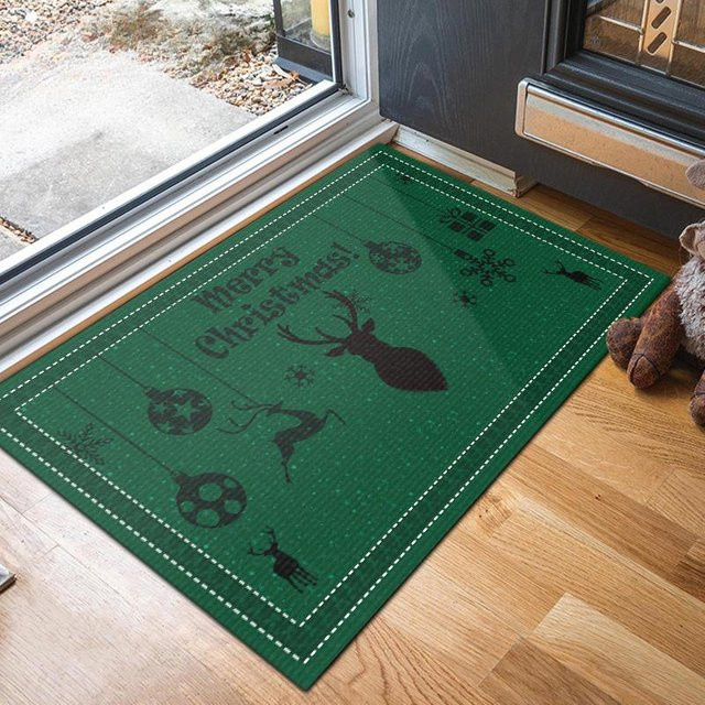 Rutschfeste Kieselgurmatte für Weihnachten von Yiran Furniture, grün, B/B/H: 40 x 60 cm - Bild 1