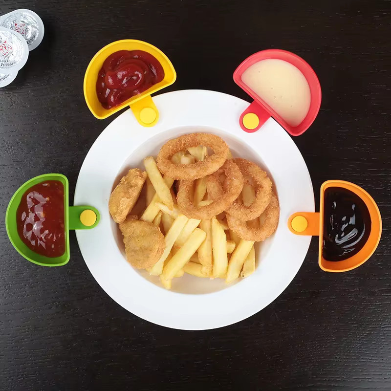 YOCITY Dip Clip Schalen Set aus Kunststoff, Mehrfarbig, Mehrzweck-Saucehalter für Gewürze und Saucen - Bild 2