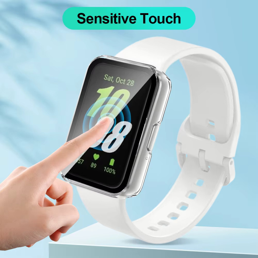 Mptionx Hülle und Glas für Samsung Galaxy Fit 3, Silikon, Schwarz - Bild 2