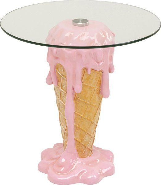 Beistelltisch ICECREAM von KARE DESIGN in Pink aus Polyresin - Bild 1