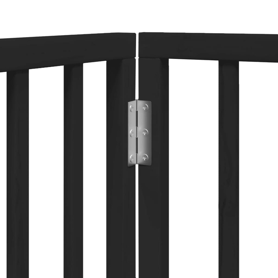 vidaXL Hundegitter aus Pappelholz, faltbar, 2 Paneele, Schwarz, Breite: 160 cm - Bild 6
